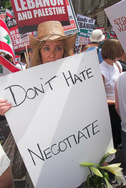 stop israeli attacks on lebanon and palestine © 2006, peter marshall
