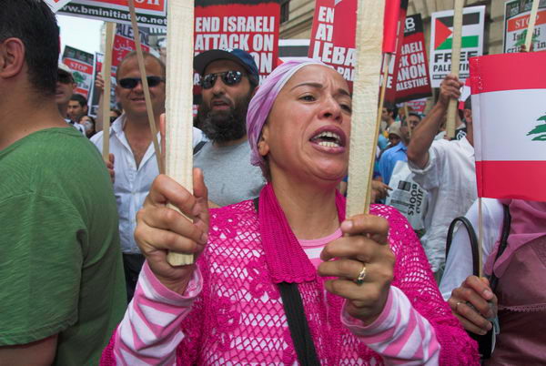 stop israeli attacks on lebanon and palestine © 2006, peter marshall