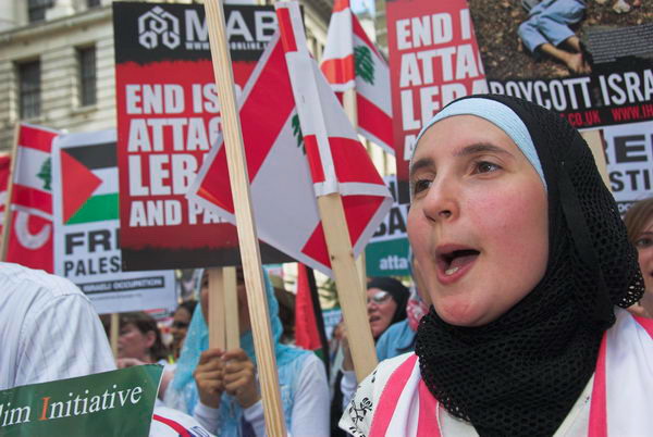 stop israeli attacks on lebanon and palestine © 2006, peter marshall