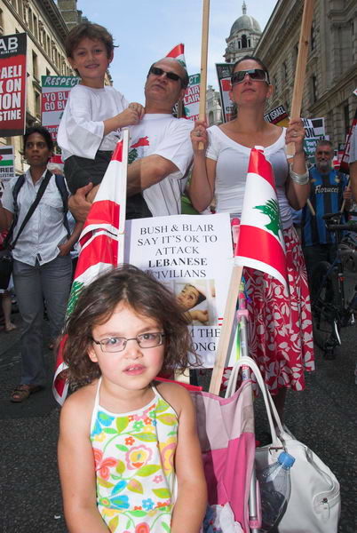 stop israeli attacks on lebanon and palestine © 2006, peter marshall
