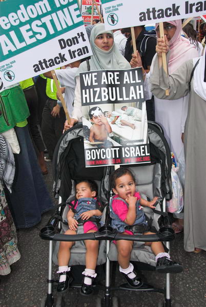 stop israeli attacks on lebanon and palestine © 2006, peter marshall