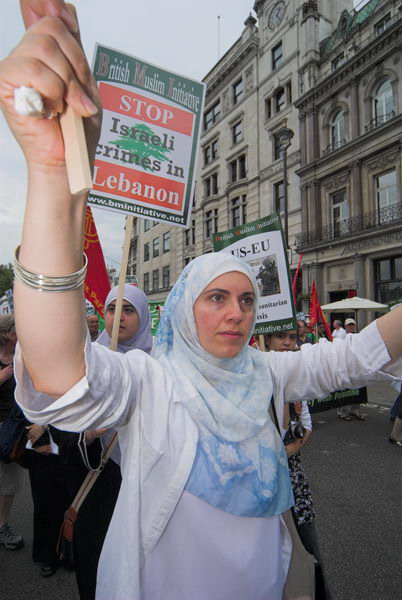 stop israeli attacks on lebanon and palestine © 2006, peter marshall