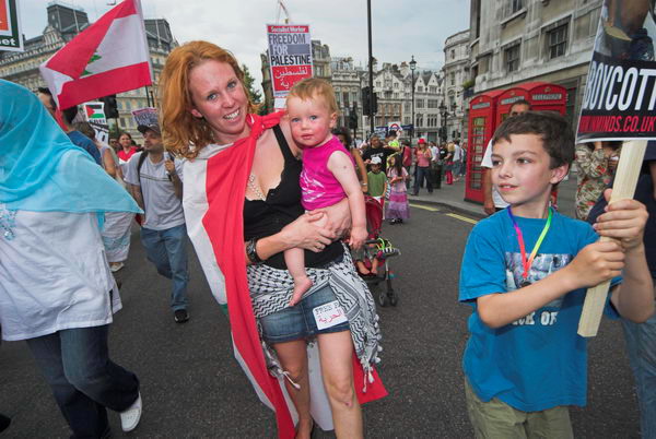 stop israeli attacks on lebanon and palestine © 2006, peter marshall