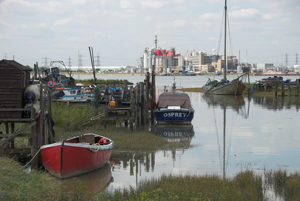 Moorings on Broadness Salt Marsh