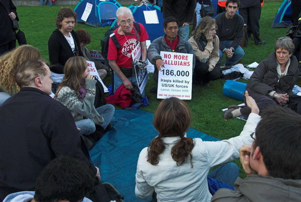 No More Fallujahs: Peace Camp Parliament Square © Peter Marshall, 2006
