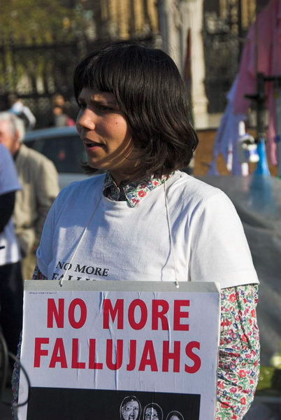 No More Fallujahs: Peace Camp Parliament Square © Peter Marshall, 2006