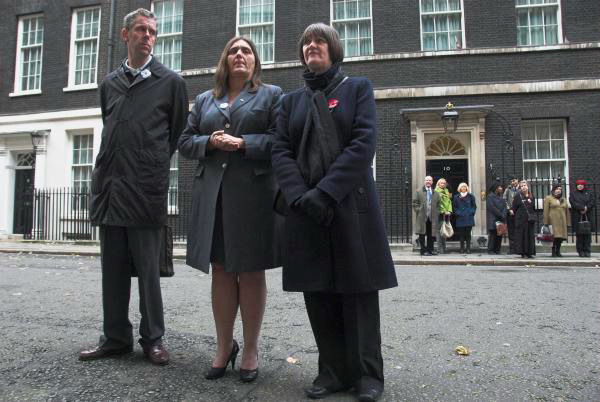 signed by 500 military families and veterans, calling for the immediate return of british troops