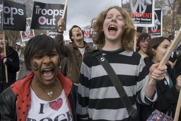 Stop Trident, Troops out of Iraq © 2007, Peter Marshall