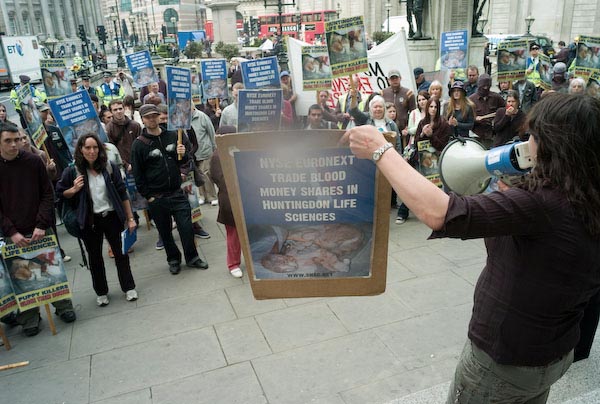 Animal Rights Protestors  © 2007, Peter Marshall