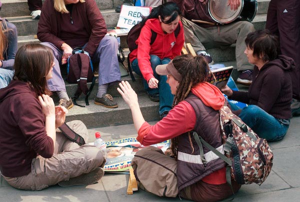 Animal Rights Protestors  © 2007, Peter Marshall