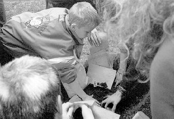 preparing seed bombs. Picture © Peter Marshall